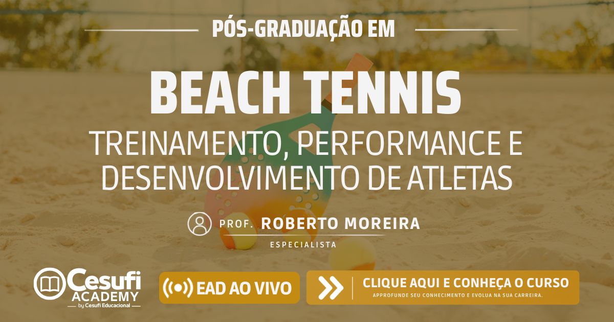 Pós em Beach Tennis Prof Roberto Moreira